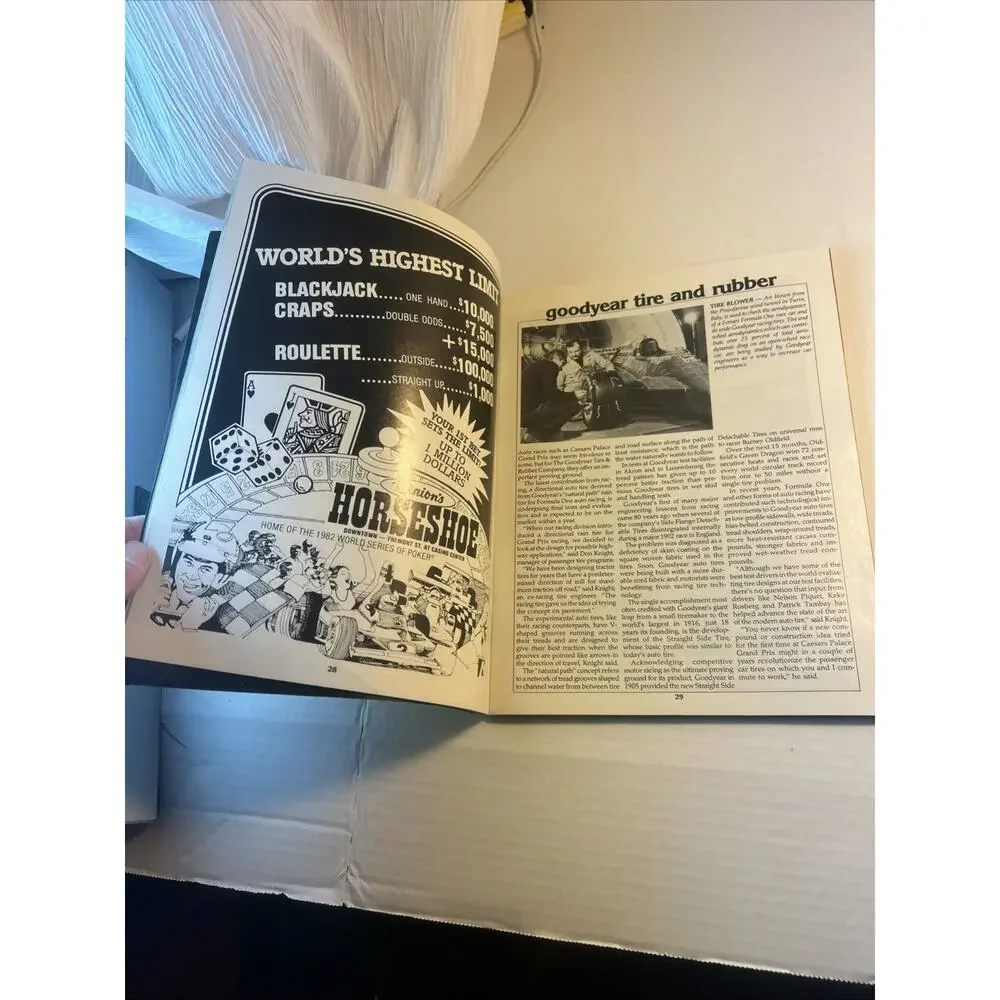 Metal Sign - 1982 Caesars Palace Parking Lot Racing Program - 10x14 inches